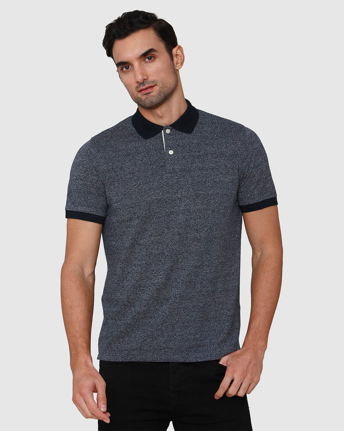 Blue Polo Neck T-Shirt