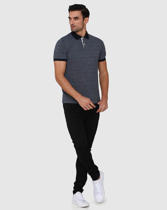 Blue Polo Neck T-Shirt