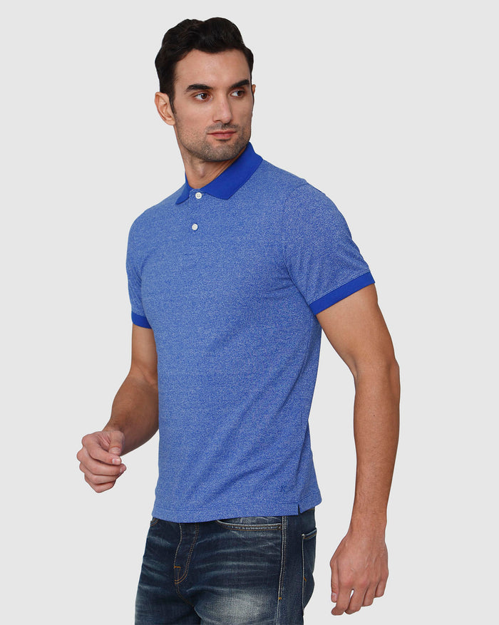 Blue Polo Neck T-Shirt