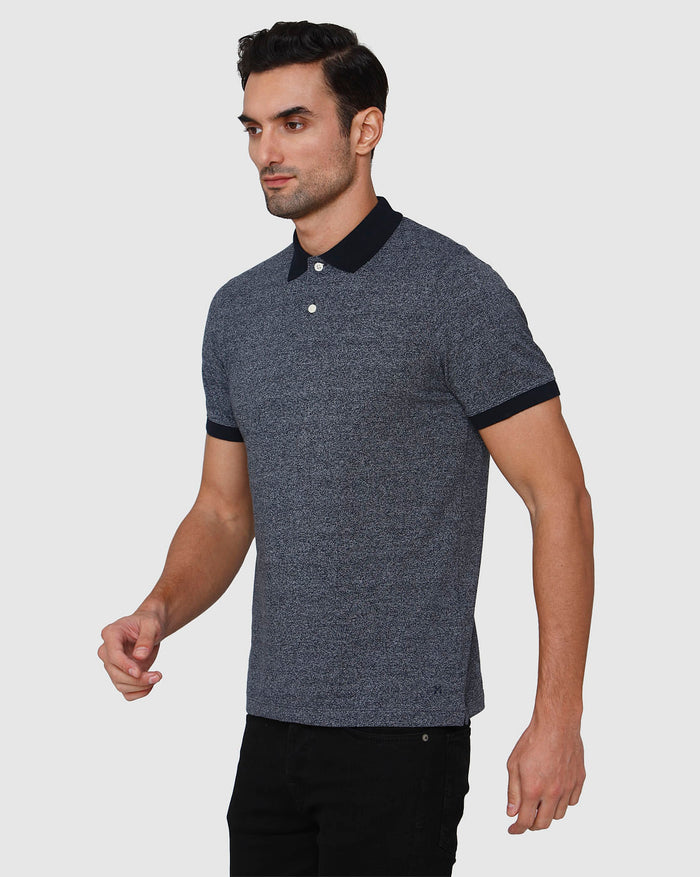 Blue Polo Neck T-Shirt