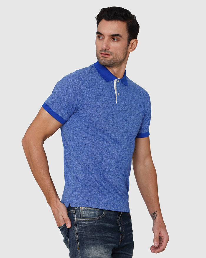 Blue Polo Neck T-Shirt