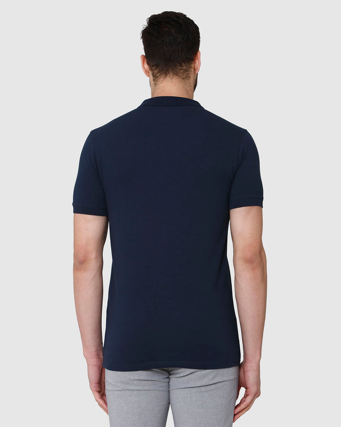 Blue Polo Neck T-Shirt