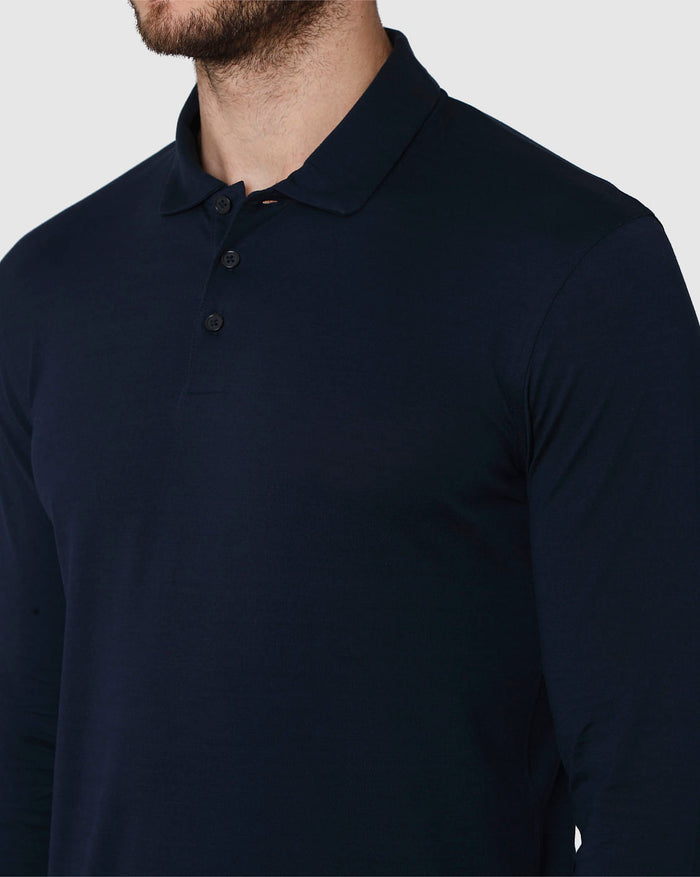 Blue Polo Neck T-Shirt