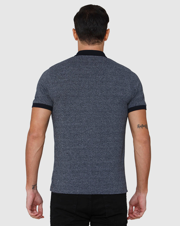 Blue Polo Neck T-Shirt