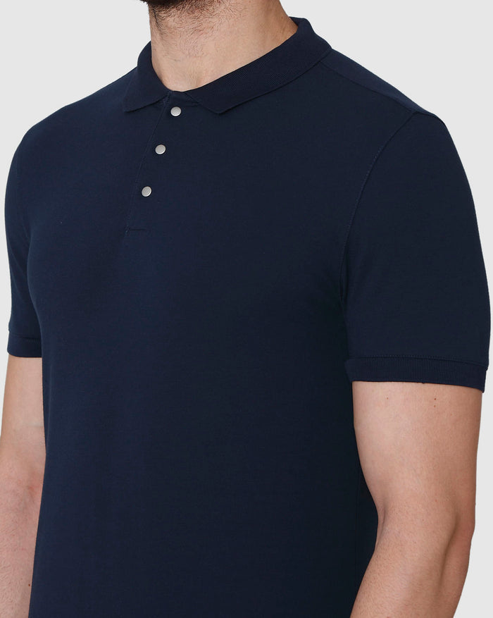Blue Polo Neck T-Shirt