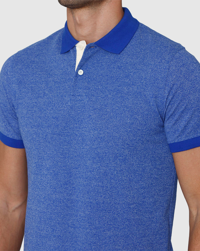 Blue Polo Neck T-Shirt