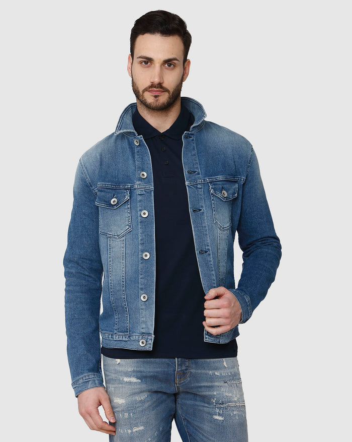 Blue Polo Neck T-Shirt