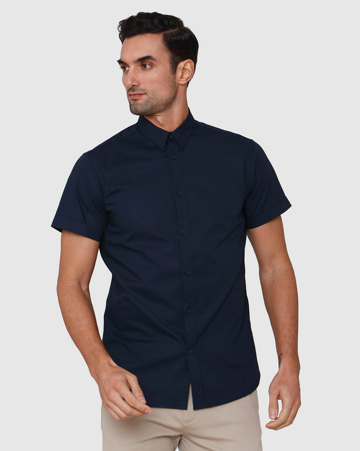 Blue Short Sleeves Shirt