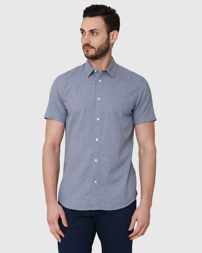 Blue Short Sleeves Shirt