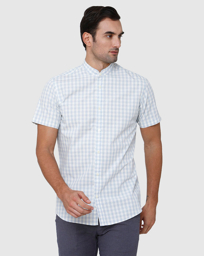 Blue Short Sleeves Shirt