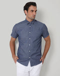 Blue Short Sleeves Shirt