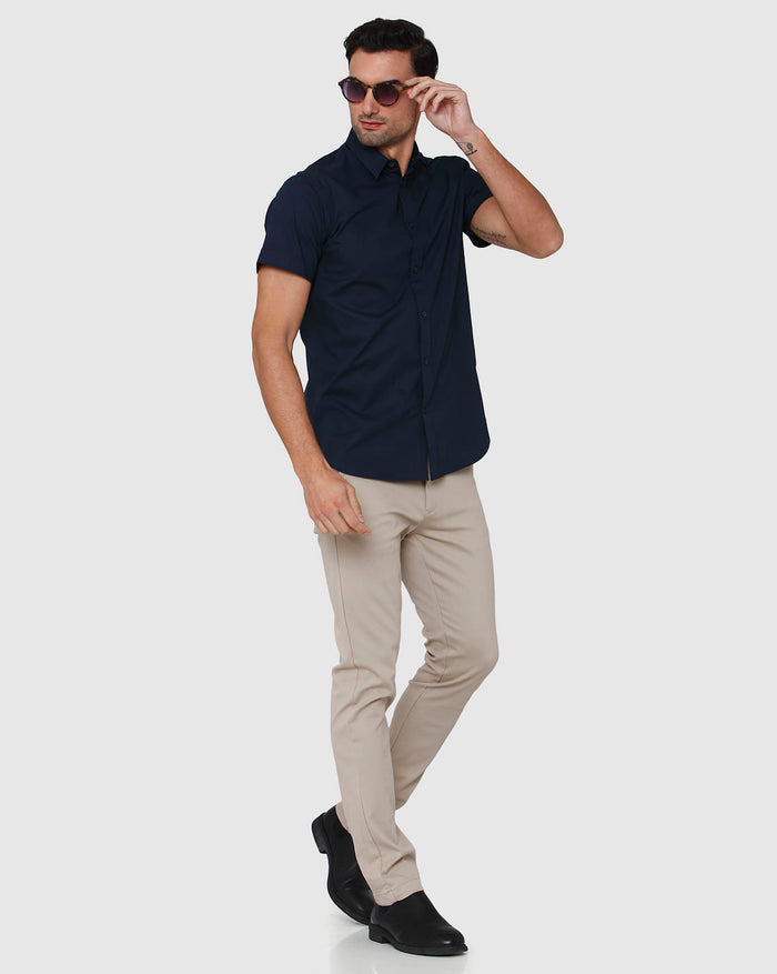 Blue Short Sleeves Shirt