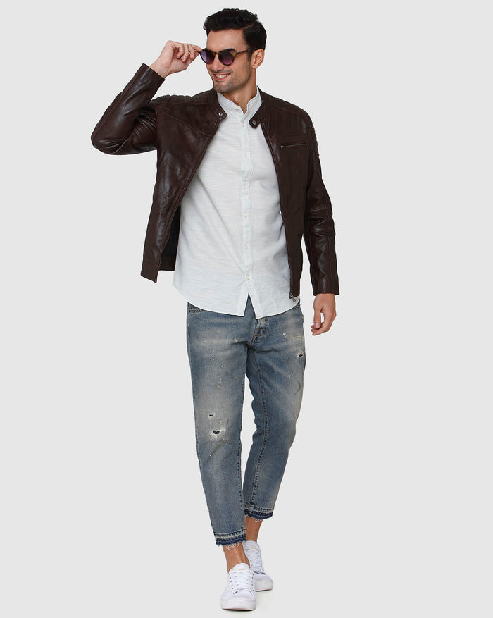 Blue Short Sleeves Shirt