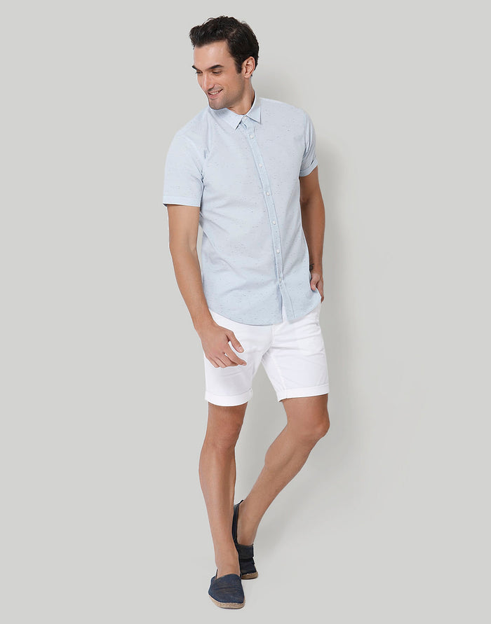 Blue Short Sleeves Shirt