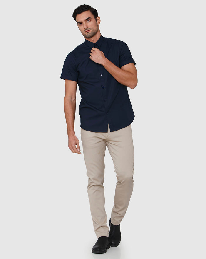 Blue Short Sleeves Shirt