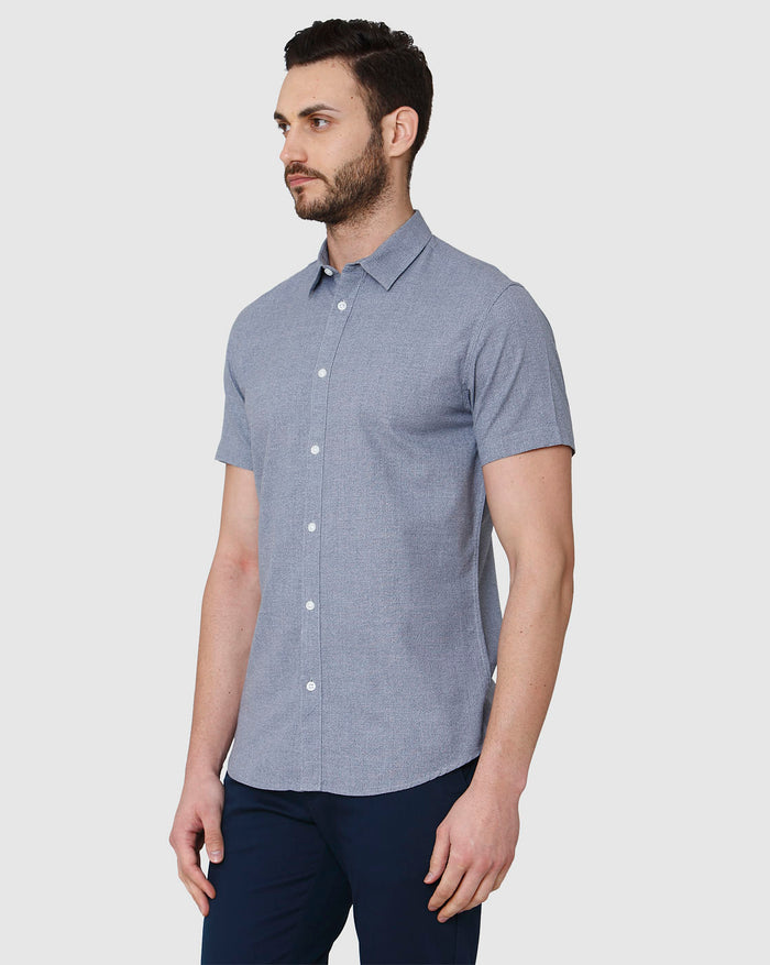 Blue Short Sleeves Shirt