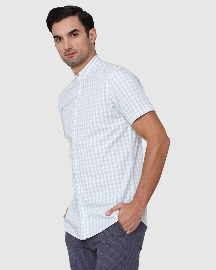 Blue Short Sleeves Shirt