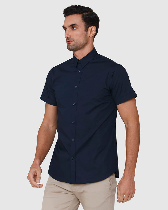 Blue Short Sleeves Shirt