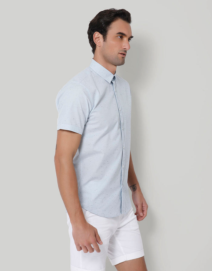Blue Short Sleeves Shirt
