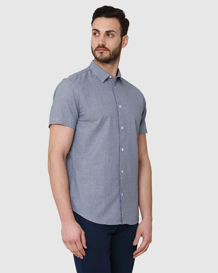 Blue Short Sleeves Shirt