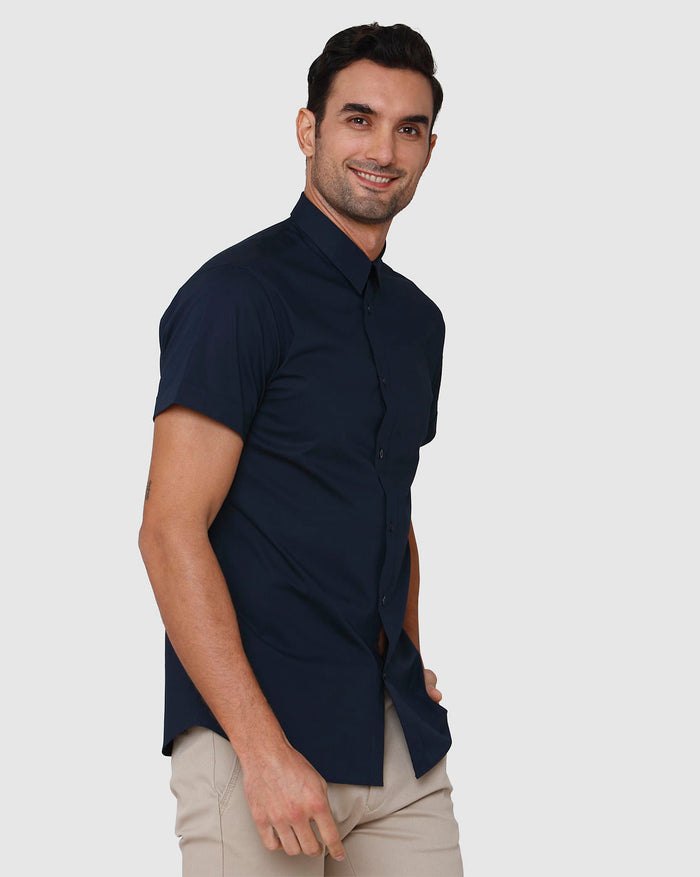 Blue Short Sleeves Shirt