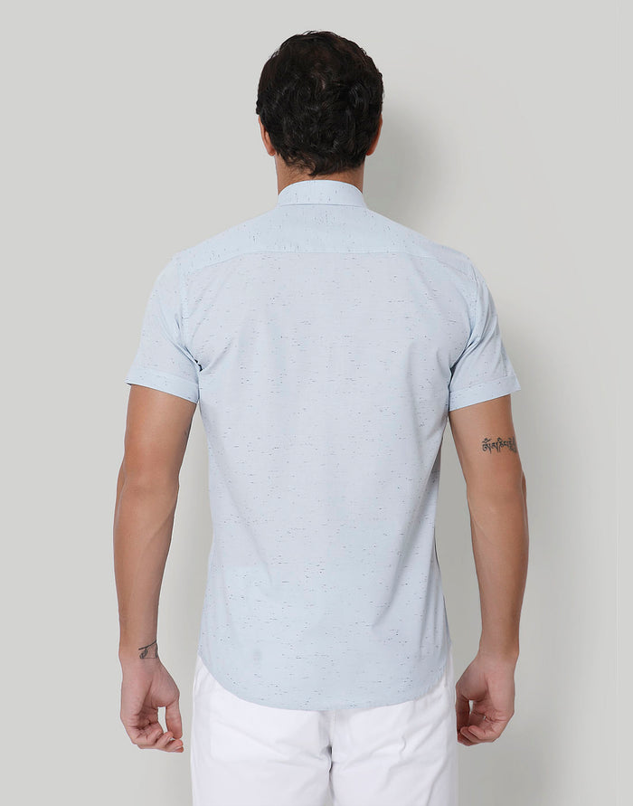Blue Short Sleeves Shirt