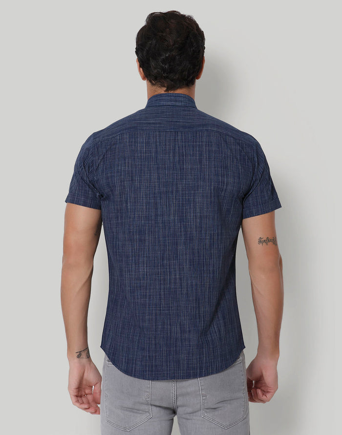 Blue Short Sleeves Shirt