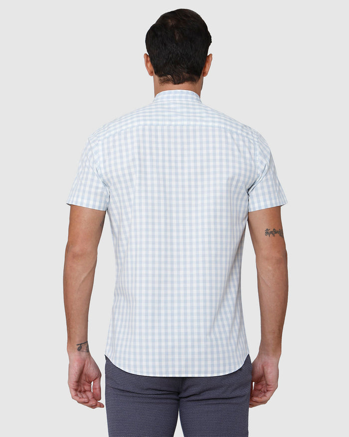 Blue Short Sleeves Shirt