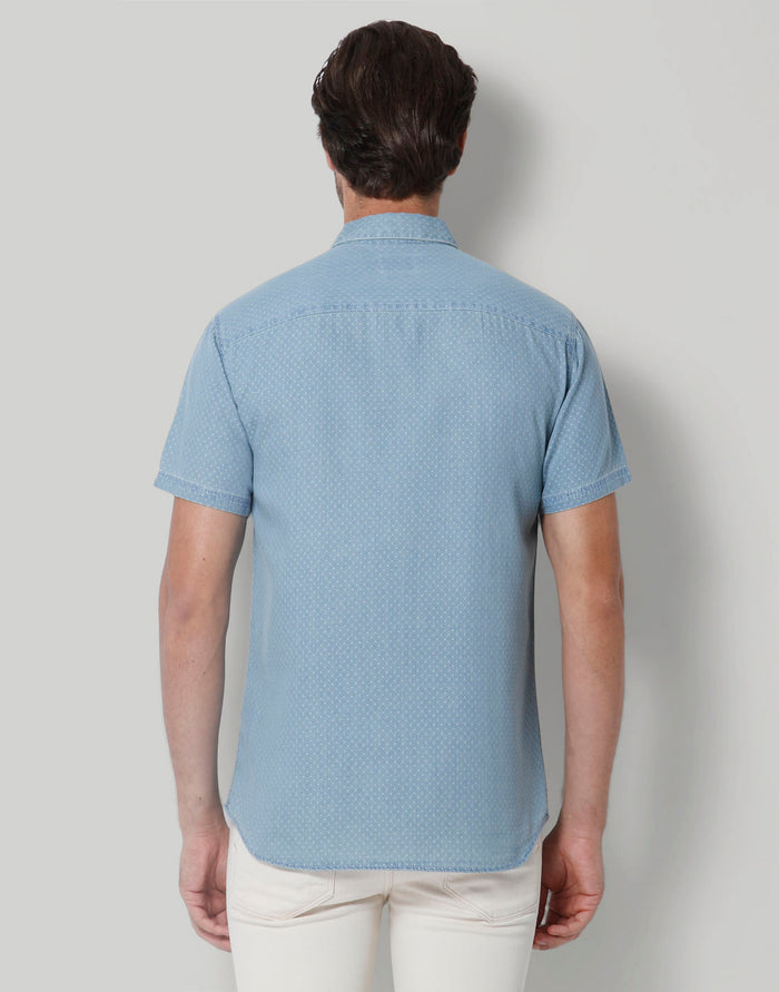 Blue Short Sleeves Shirt