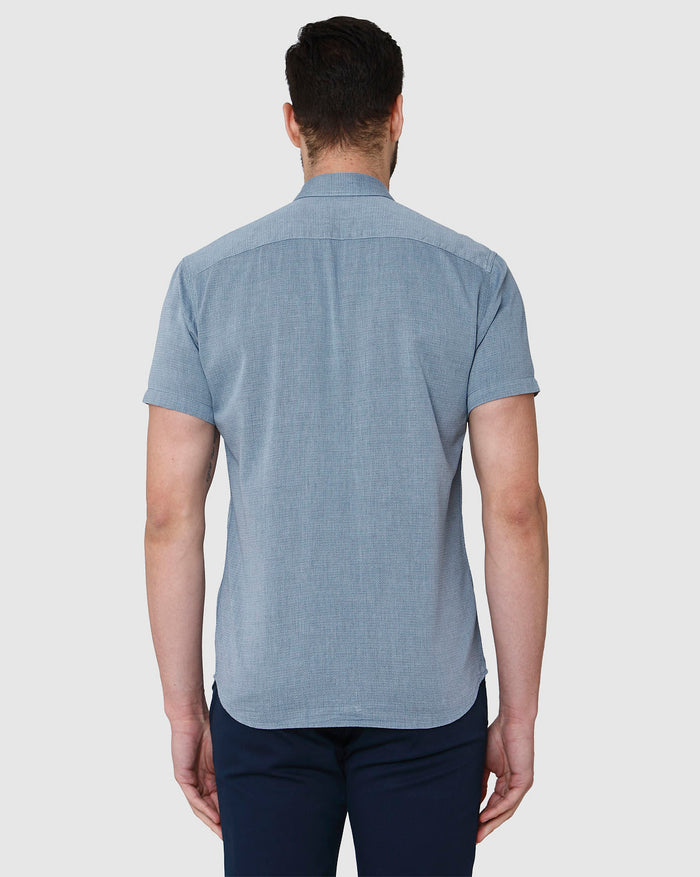 Blue Short Sleeves Shirt