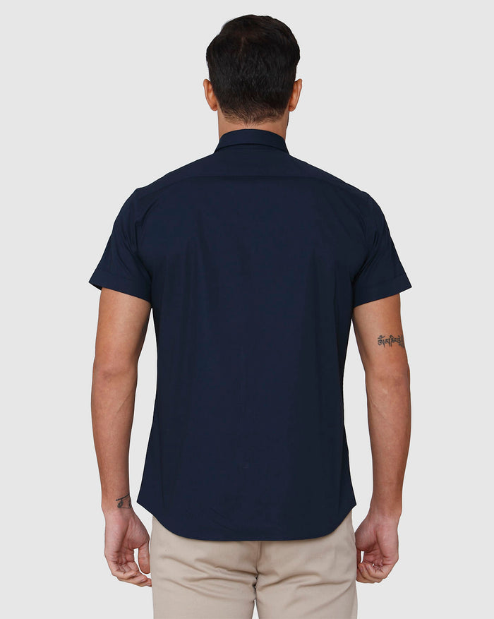 Blue Short Sleeves Shirt