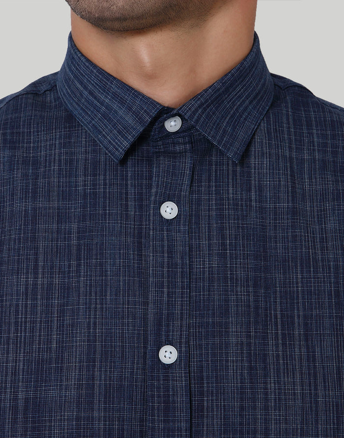 Blue Short Sleeves Shirt
