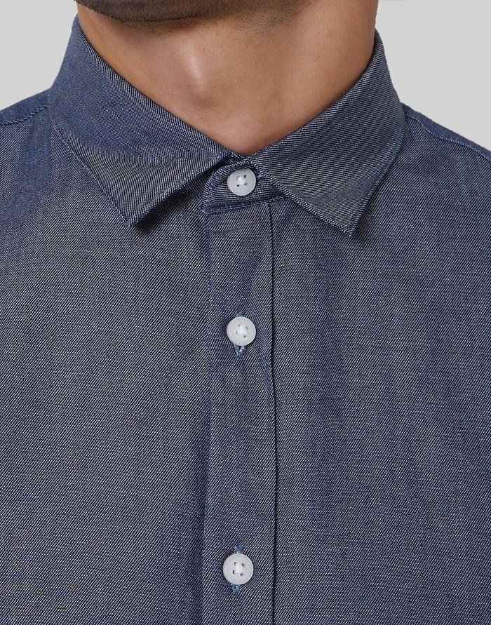 Blue Short Sleeves Shirt