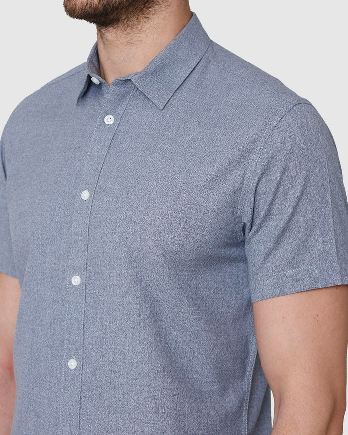 Blue Short Sleeves Shirt