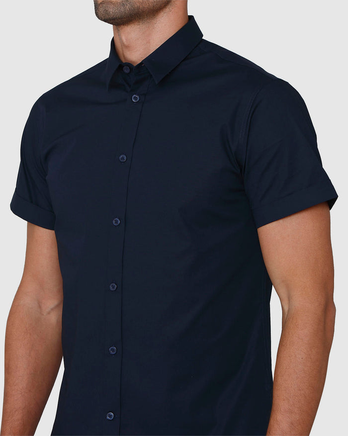 Blue Short Sleeves Shirt