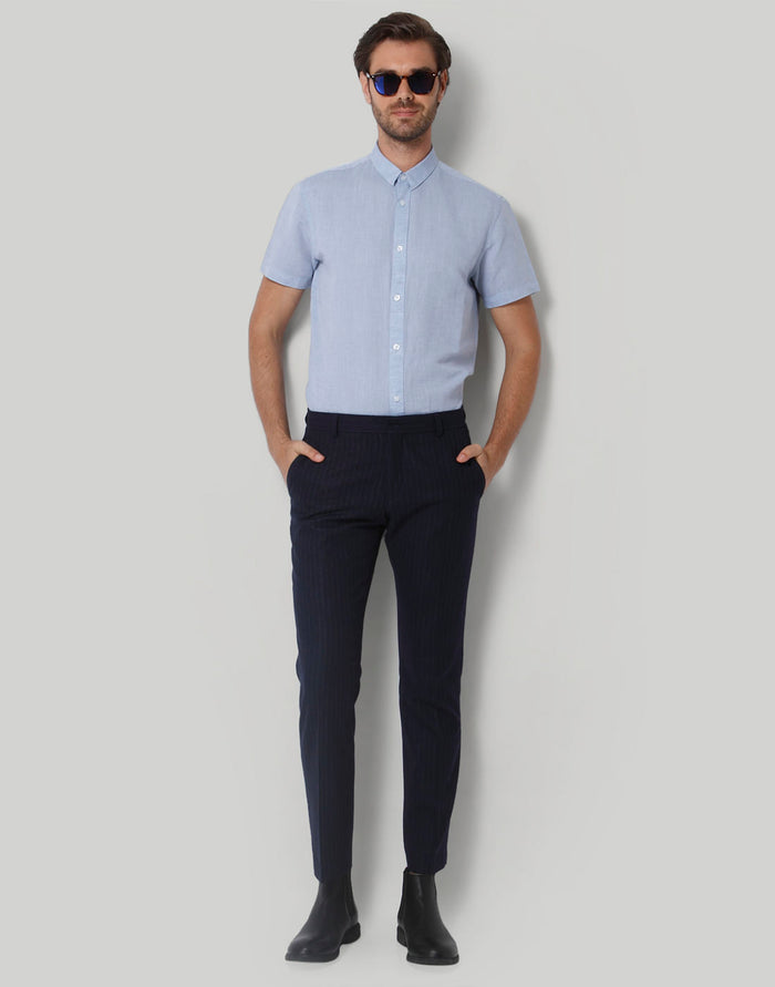 Blue Short Sleeves Shirt