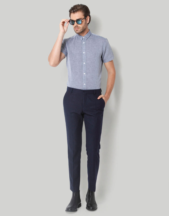 Blue Short Sleeves Shirt