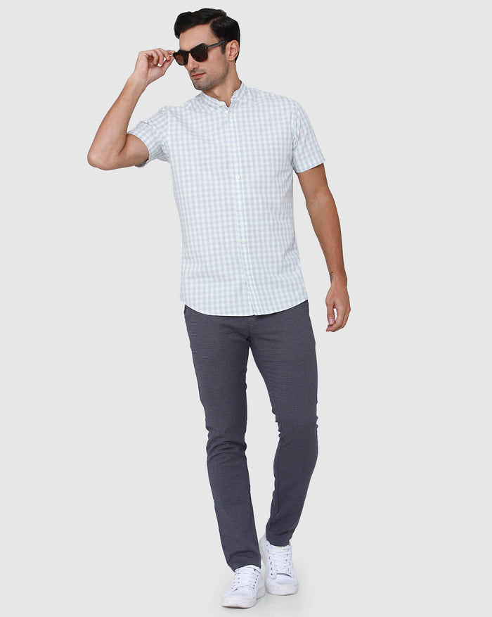 Blue Short Sleeves Shirt