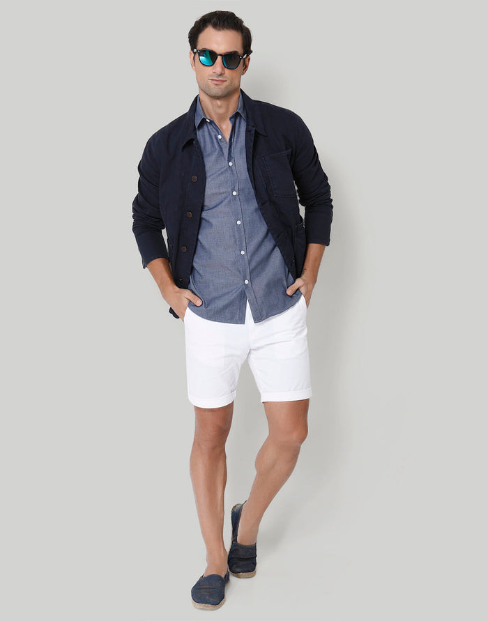 Blue Short Sleeves Shirt