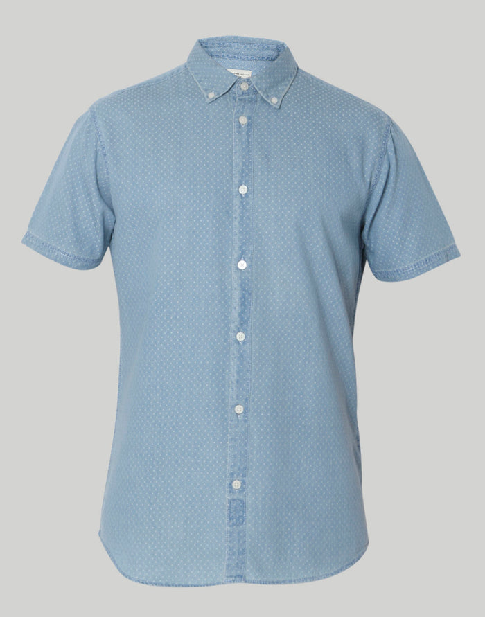 Blue Short Sleeves Shirt