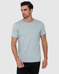 Blue Striped Crew Neck T-Shirt