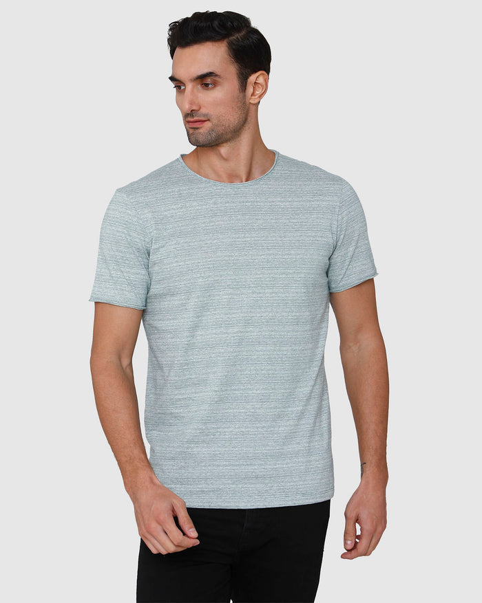 Blue Striped Crew Neck T-Shirt