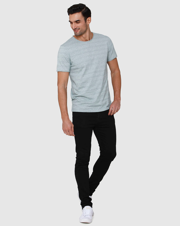 Blue Striped Crew Neck T-Shirt