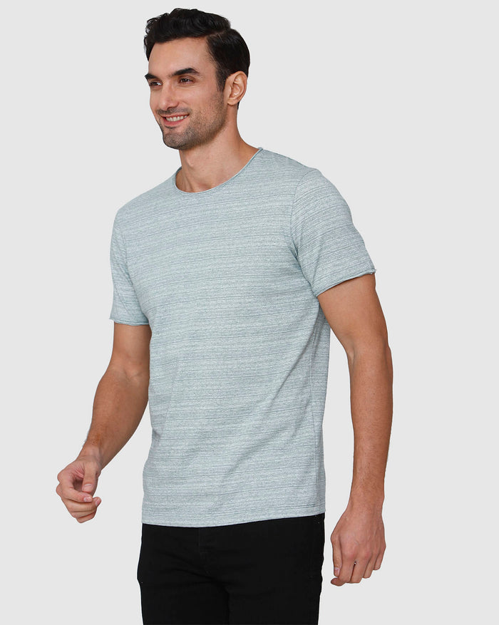 Blue Striped Crew Neck T-Shirt