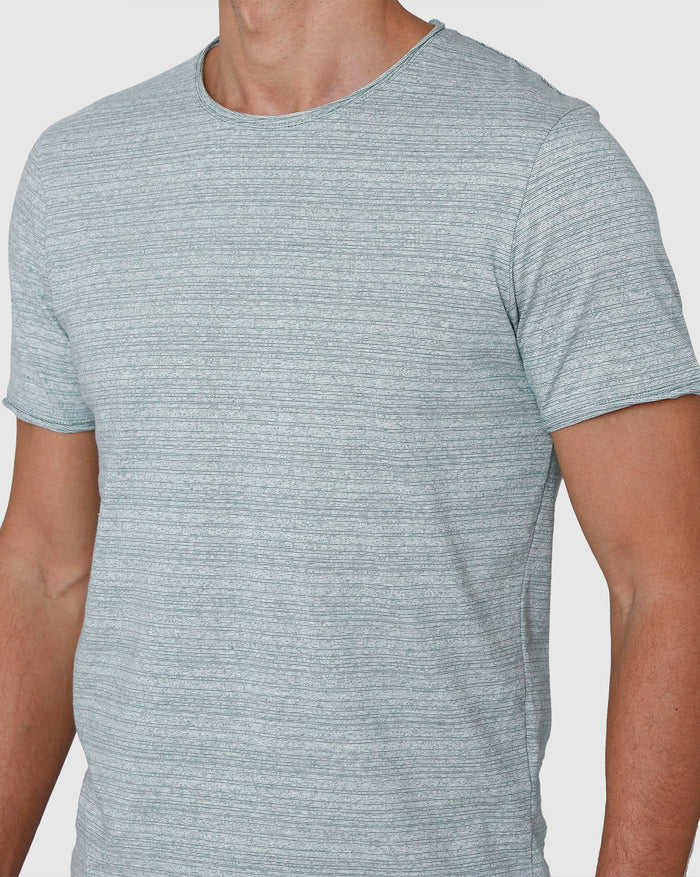 Blue Striped Crew Neck T-Shirt