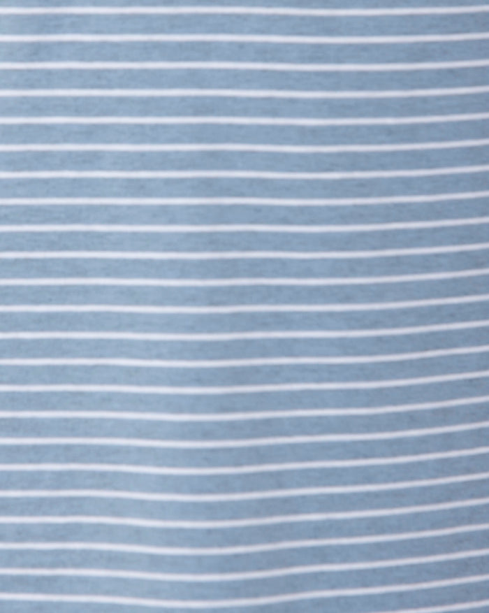Blue Striped Crew Neck T-Shirt