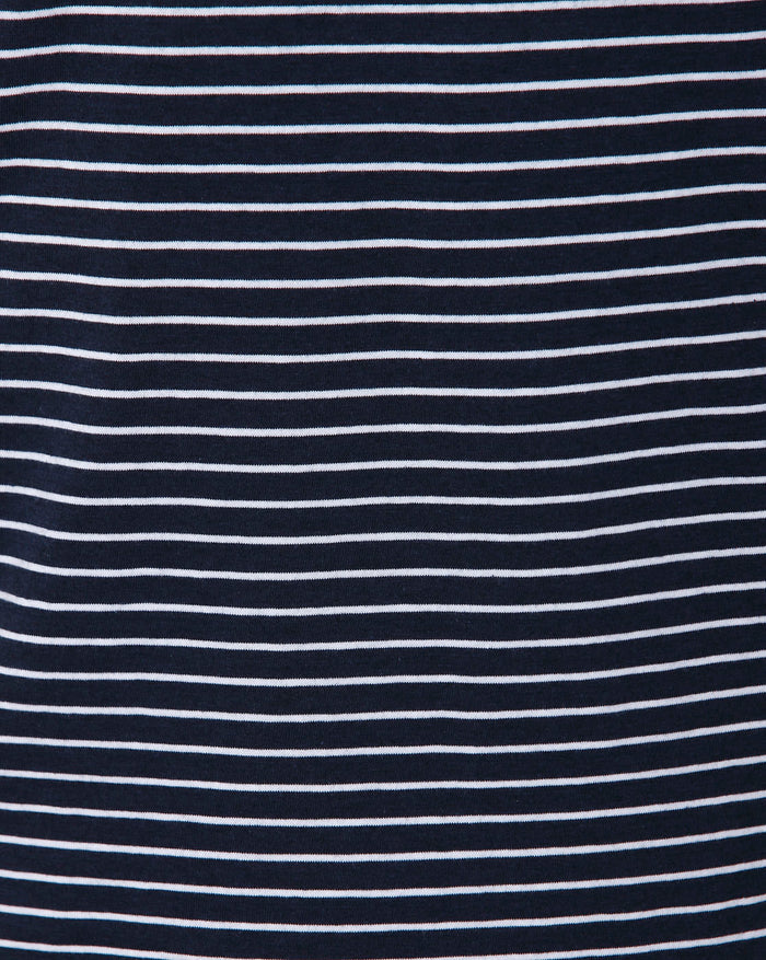 Blue Striped Crew Neck T-Shirt