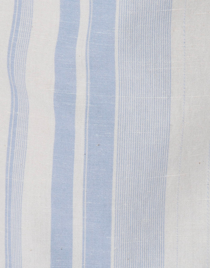 Blue Striped Short Sleeves Shirt