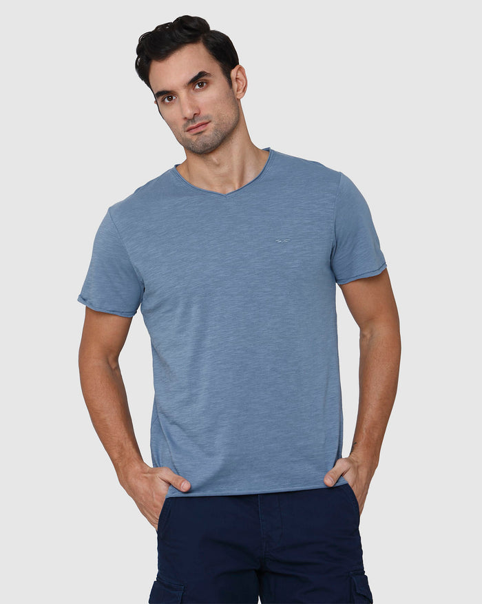Blue V-Neck T-Shirt