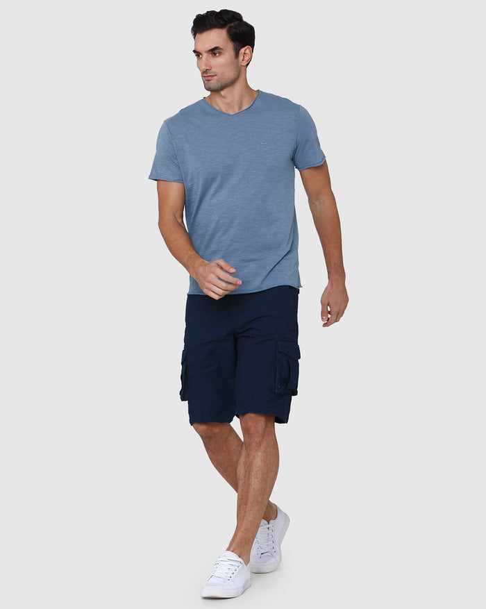 Blue V-Neck T-Shirt